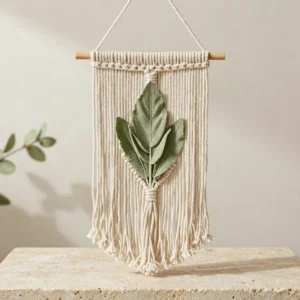 Sage Leaf Macrame Wall Hanging